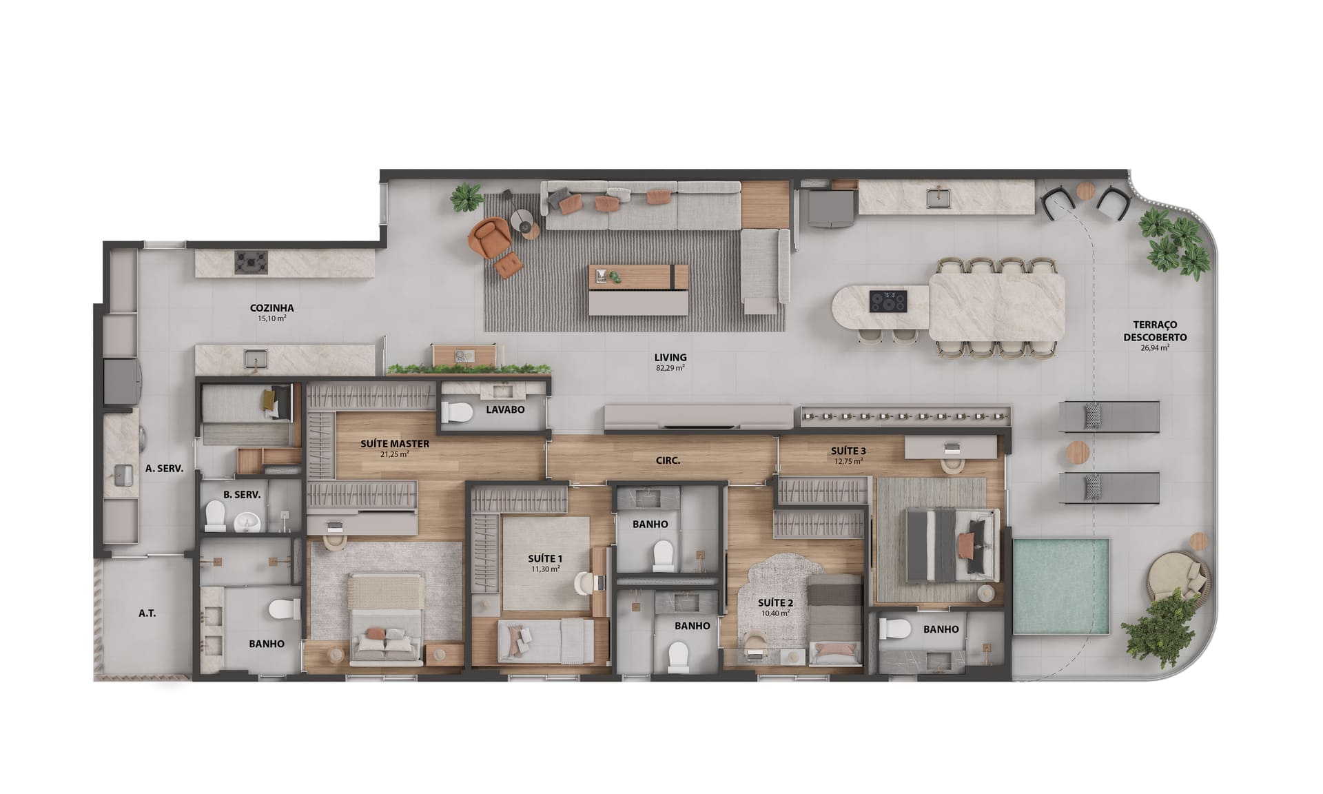 APTO TIPO LIVING AMPLIADO