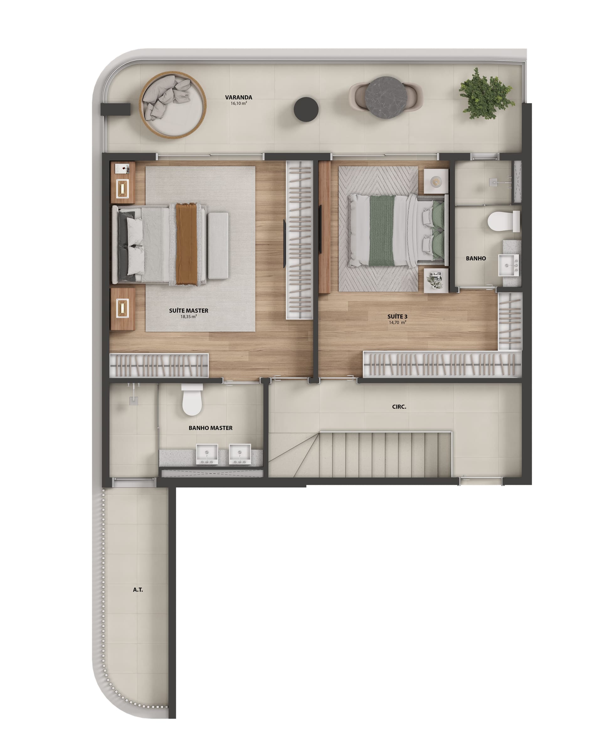 APTO TIPO 6 PAV COLUNA 3 DUPLEX SUP